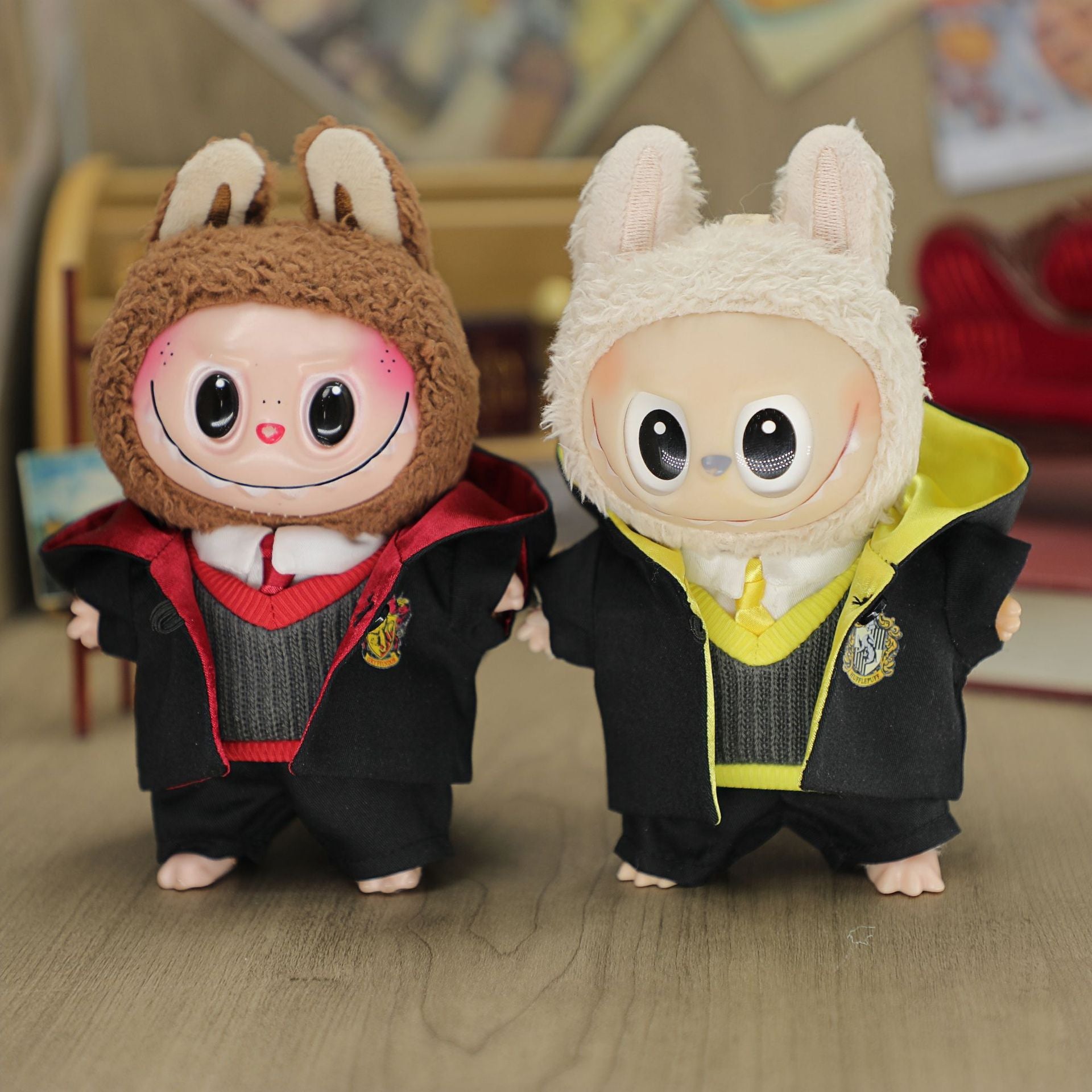 17cm Labubu hooded jacket clothes magic academy vest suit second generation pendant doll labubu baby clothes