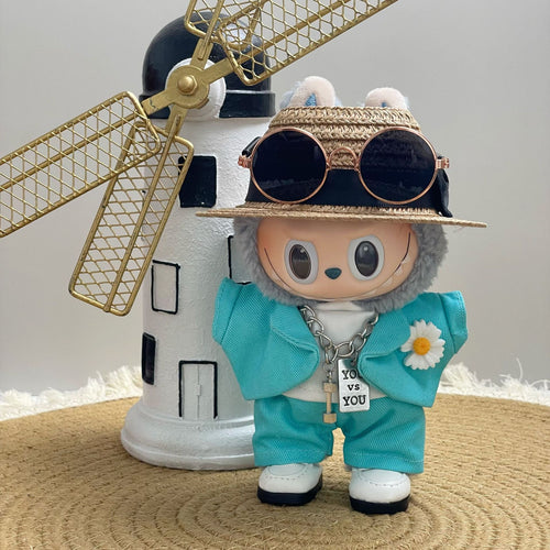15/17cm Labobu macaron sit and sit party three generations of G-Dragon GD same style suit Labobu doll clothes